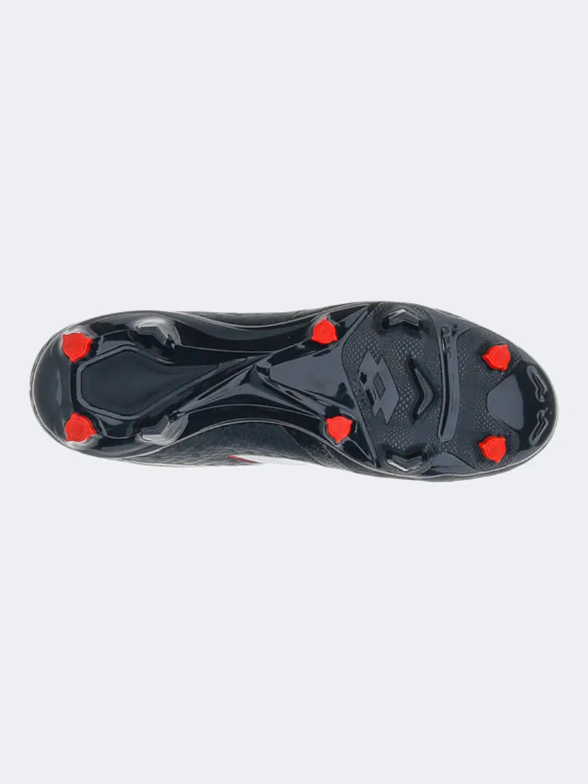 Lotto Maestro 700 Fg Men Football Shoes Black/Silver/Red leather - lined shoes soft - upper shoes