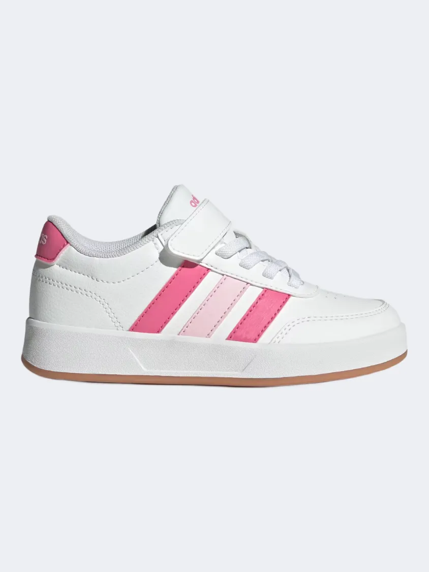 Adidas Breaknet 3.0 Ps-Girls Sportswear Shoes Cloud White/Pink Athletic Wide fit