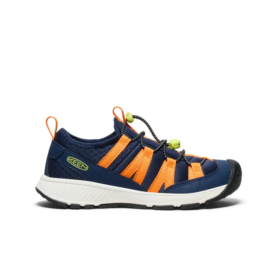 Wind Chill Big Kids' Motozoa Sneaker  |  Naval Academy/Bright Marigold