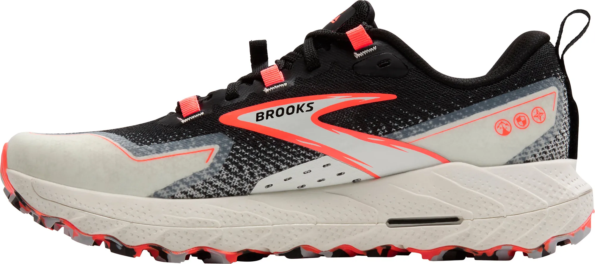 Hook And Loop Brooks Cascadia 18 Womens Trail Running Shoes - Black