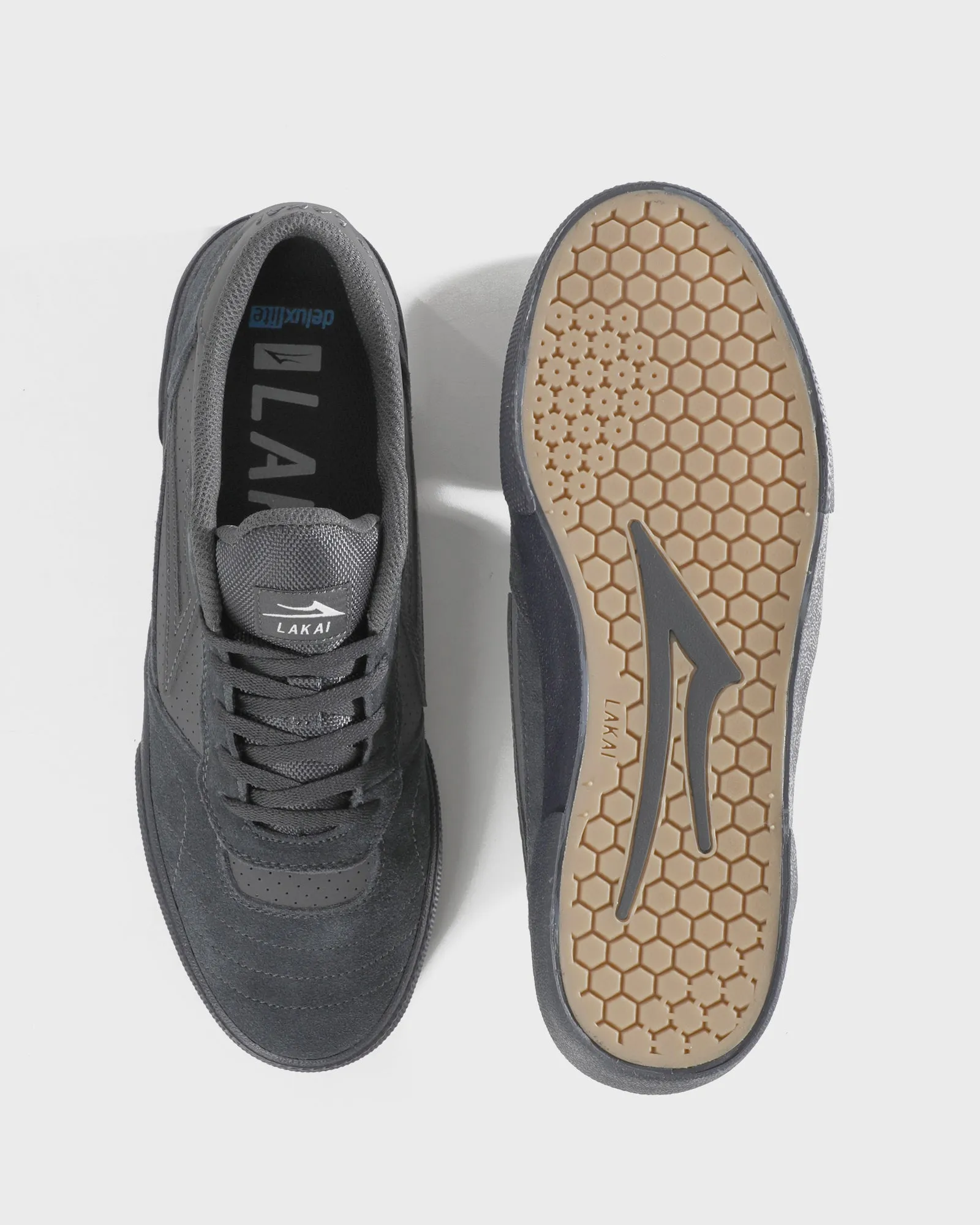 Cambridge - Charcoal Suede Quick Flex Cushioned Footbed