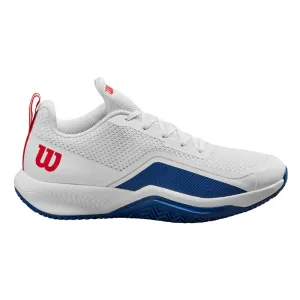 Wilson Rush Pro Lite Men Tennis Shoes - White/Blue Stretchable Versatile Fit