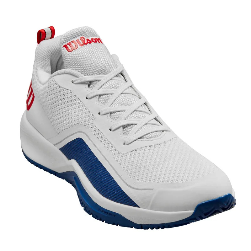 Stretch Fabric Weekend Activity Wilson Rush Pro Lite Men Tennis Shoes - White/Blue