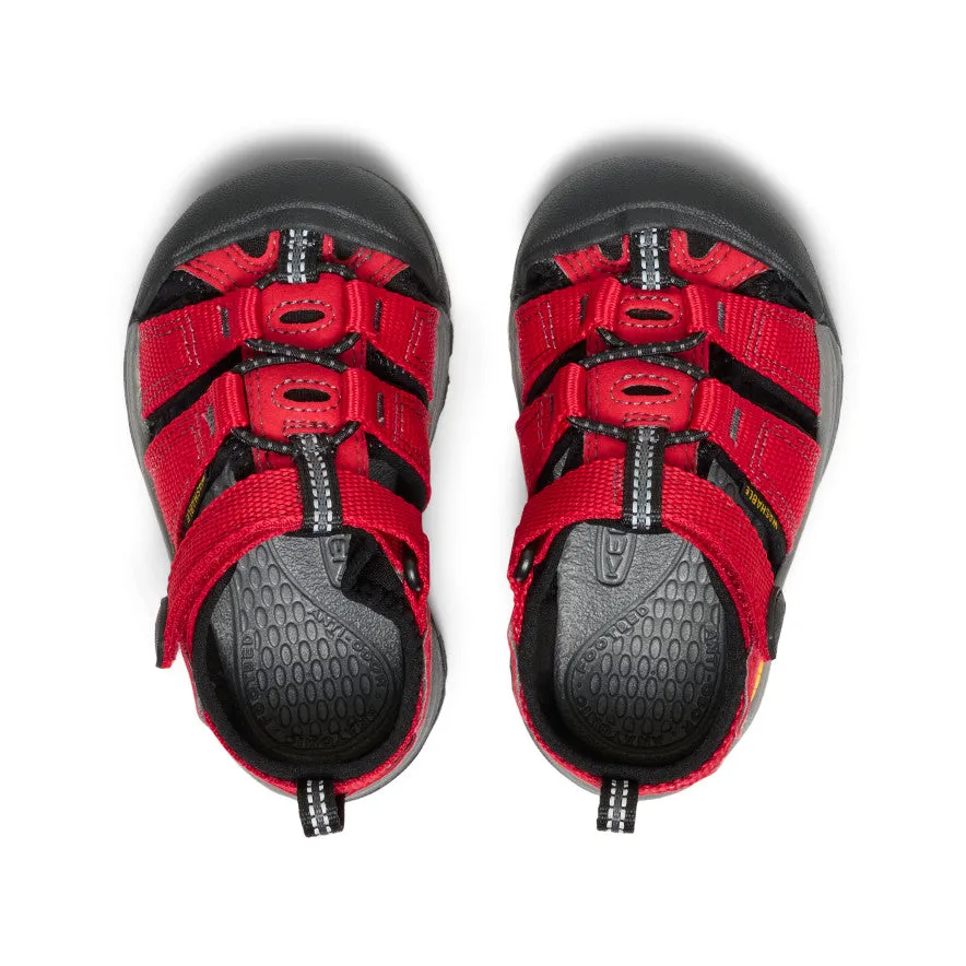 Seamless Heel notch enhances Achilles mobility and comfort Toddlers' Newport H2  |  Ribbon Red/Gargoyle