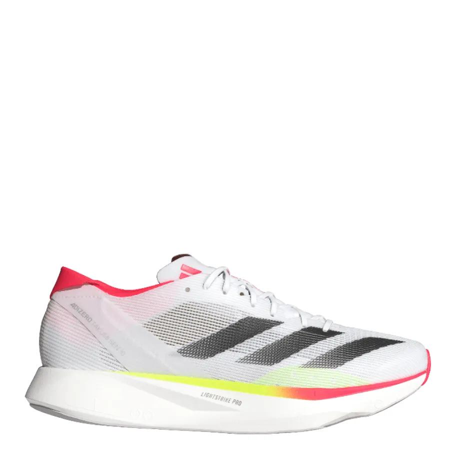 Adidas Men's Adizero Takumi Sen 10 Running Shoes in Cloud White/Core Black/Lucid Red SS25 Luxury Shoes Wonderful performance