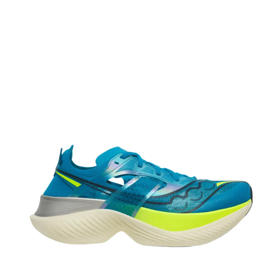 Saucony Endorphin Elite Men's Running Shoes Viziblus/Citron AW24 running shoes for professional male runners hilly track running wear