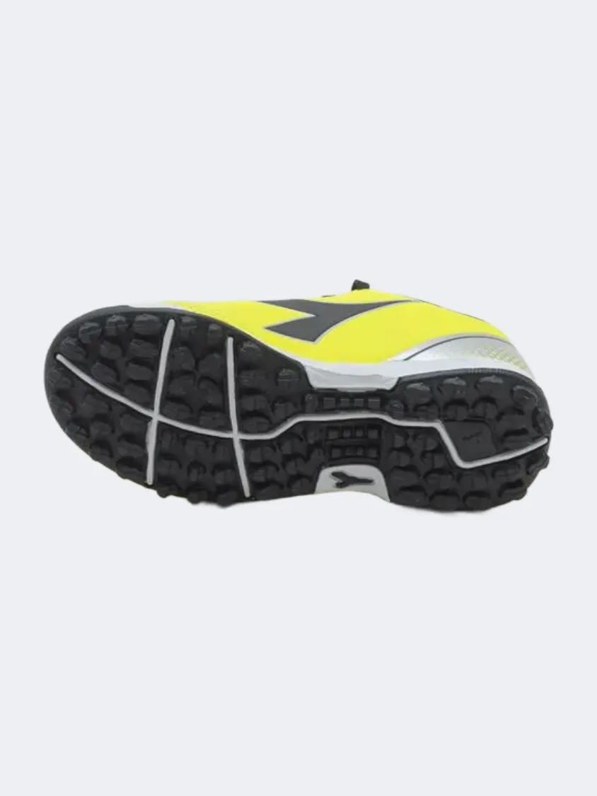 Diadora Pichichi 7 Tf Jr Gs-Boys Football Shoes Yellow/Black traction - enhanced shoes low - visibility shoes