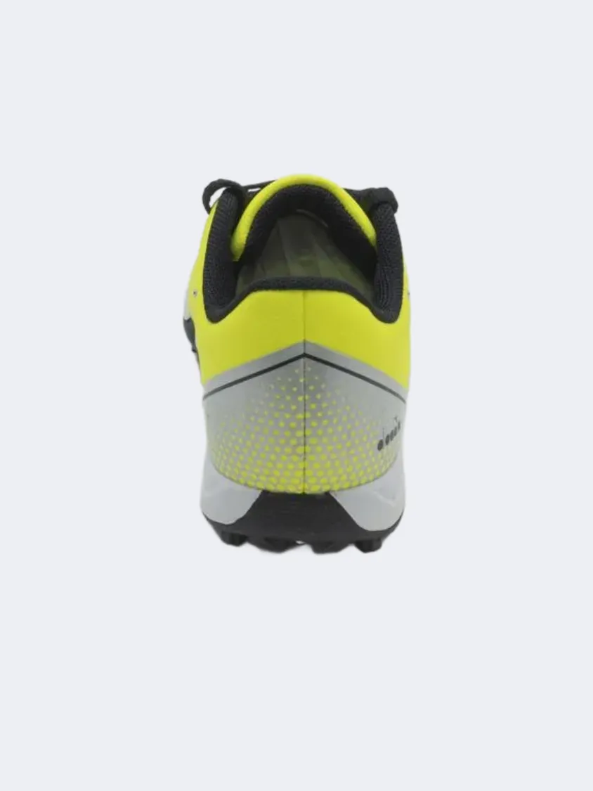 Diadora Pichichi 7 Tf Jr Gs-Boys Football Shoes Yellow/Black Leather Upper