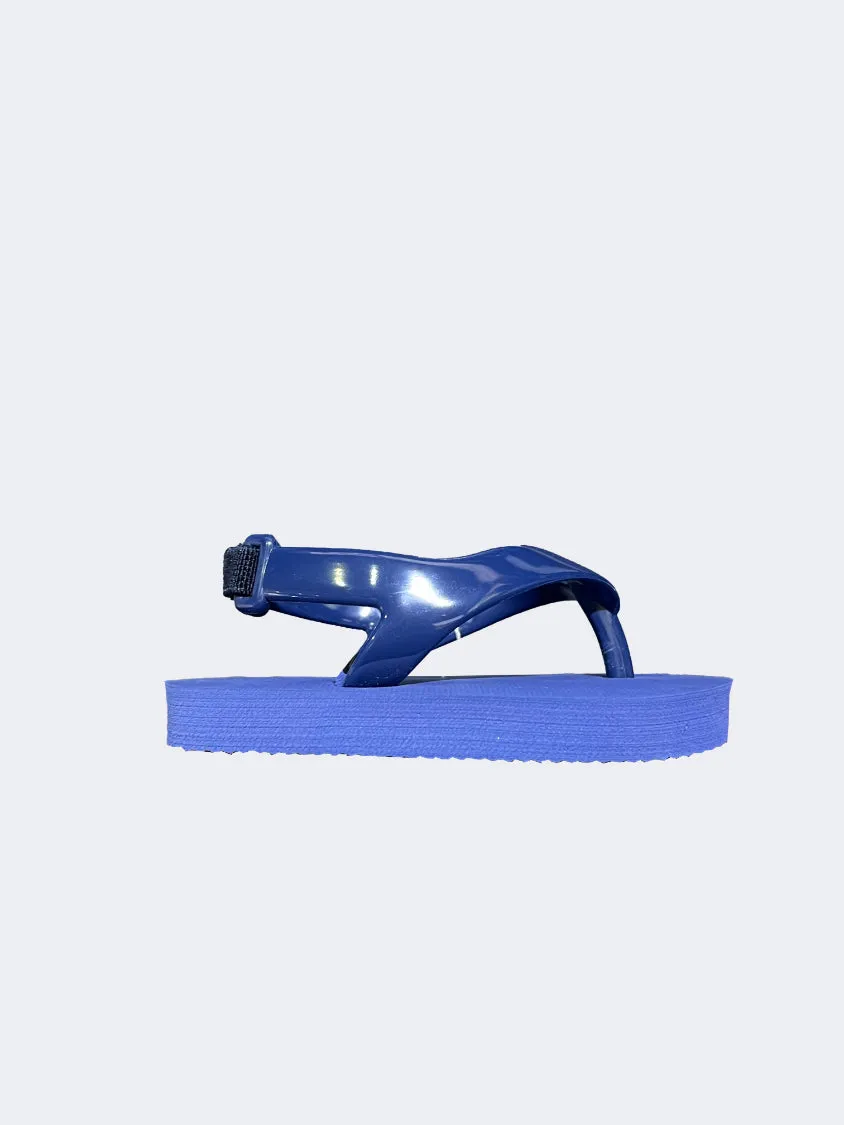 Balance Fit Oil And Gaz Sheet Baby Infant Beach Slippers Navy