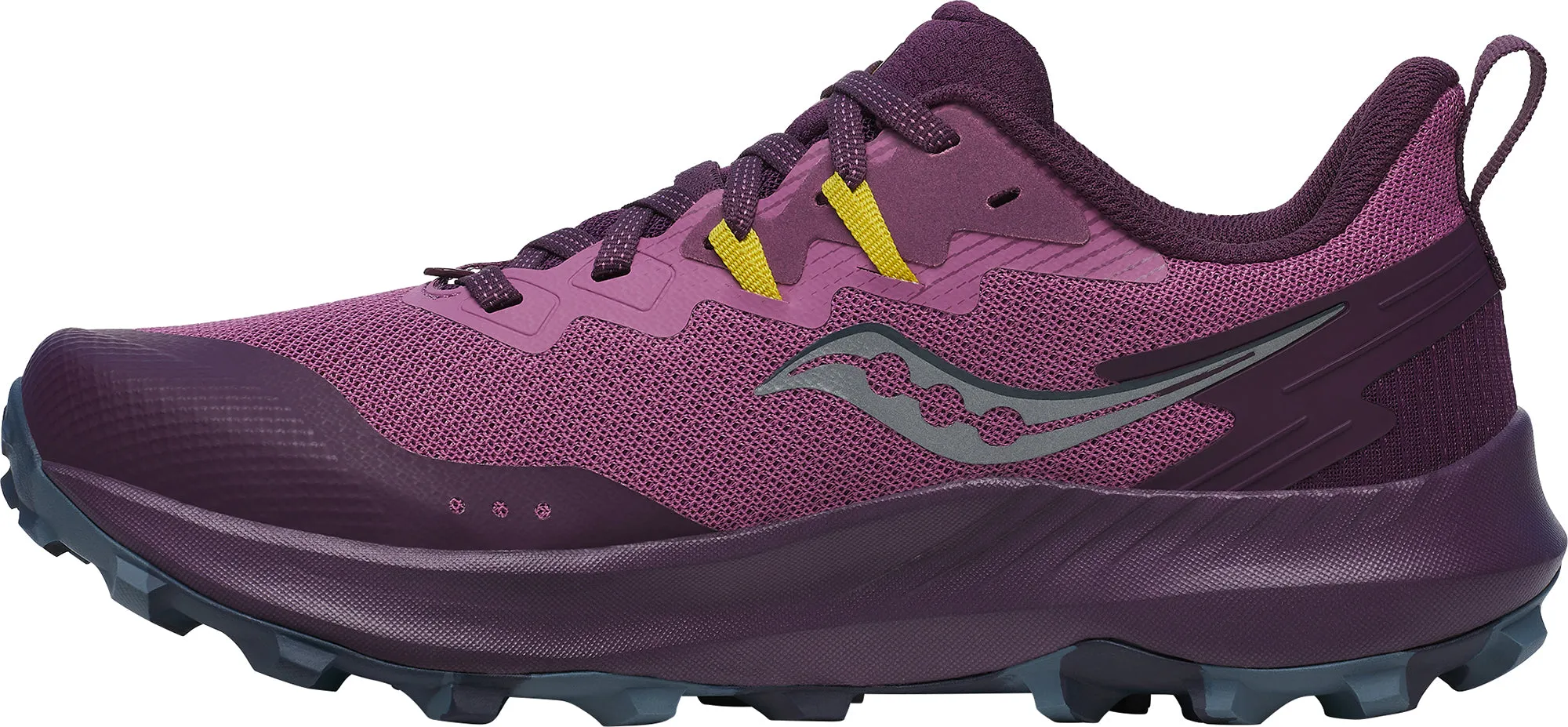 Sprint Ready Saucony Peregrine 14 Womens Trail Running Shoes - Purple