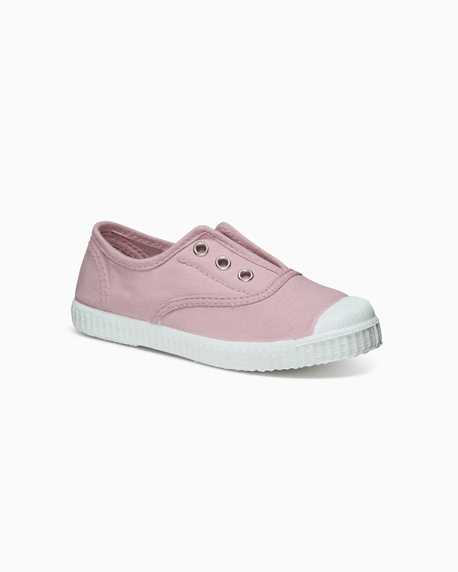 Simple Vibe Hampton Canvas Plum Plimsolls in Dusky Rose