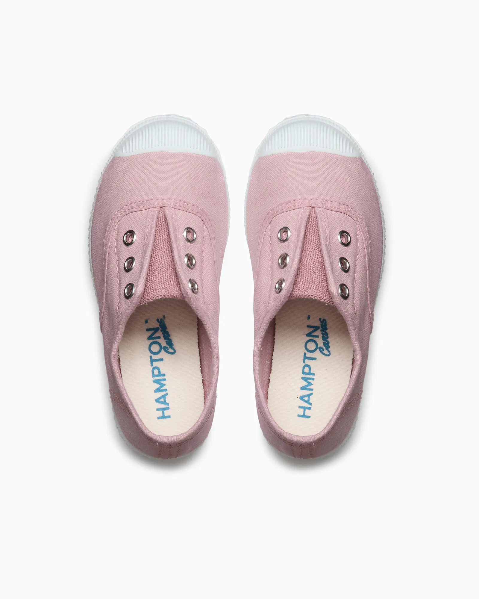 Hampton Canvas Plum Plimsolls in Dusky Rose Casual Support Toe Guard
