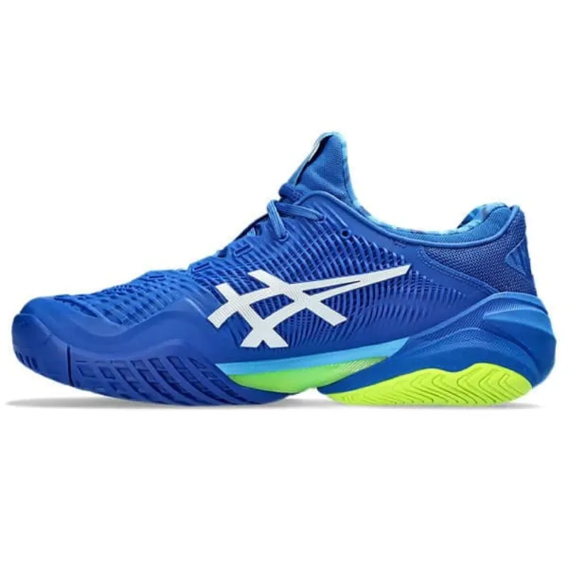 Asics Court FF 3 Novak Mens Tennis Shoes  - Tuna Blue/White Flexible Cushion High Performance