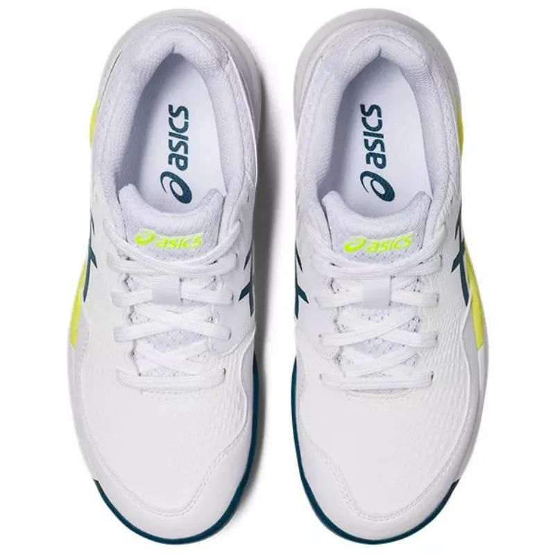 Asics Gel Resolution 9 GS White / Restful Teal  Kids Tennis Shoes Road Friendly Street Fit
