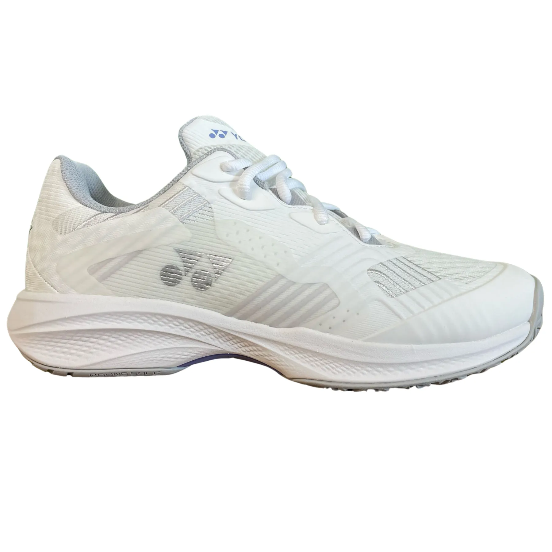 Balanced Fit Yonex Sonicage All Court Power Cushion Womens Tennis Shoes - White Gray