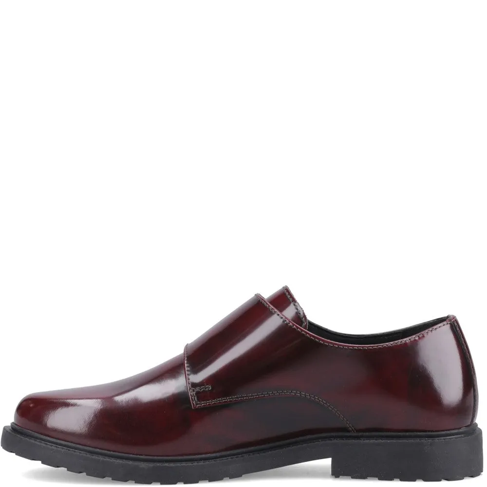Comfortable Slip-on Fit Fashion Trend Bordeaux  Verity Hi-Shine Monk Shoes