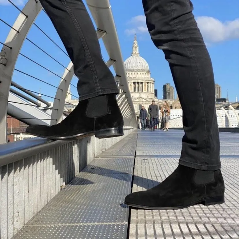 Street Cool Eastwood Chelsea Boot Black Suede