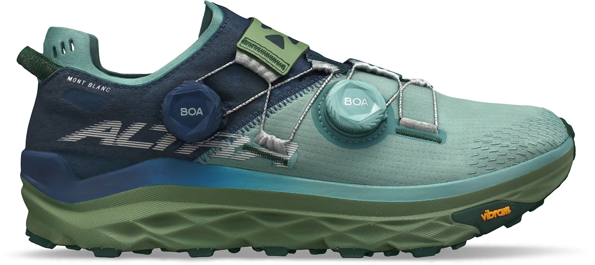 Altra Mont Blanc BOA Mens Trail Running Shoes - Blue lace up closure Sport Enthusiast