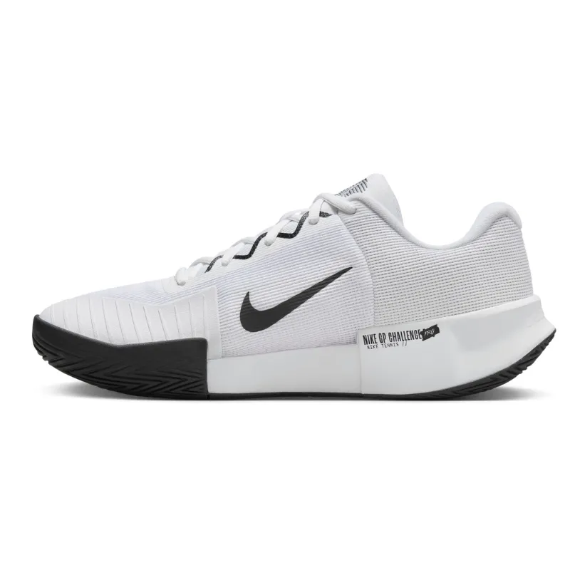 Soft Toe Box Cushion Sole Nike GP Challenge Pro White/Black-White Men Hard Court Tennis Shoes