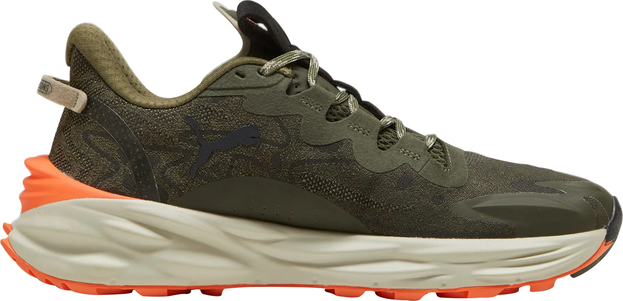 Puma Fast-Trac Nitro 3 Mens Trail Running Shoes - Green Outsole grooves promote better grip and motion control Shock Absorbing