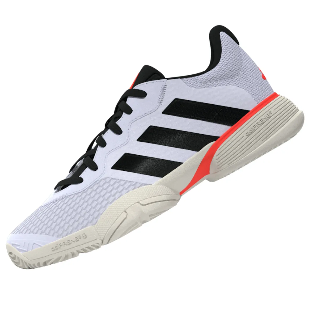 Air Cushion Adidas Barricade Kids Tennis Shoes - Black/White