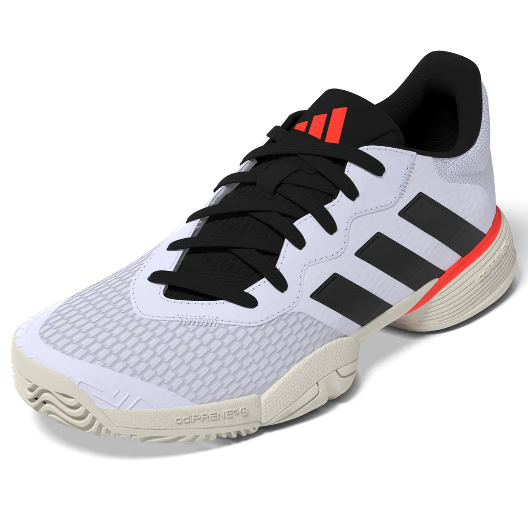 Adidas Barricade Kids Tennis Shoes - Black/White Breathable panel