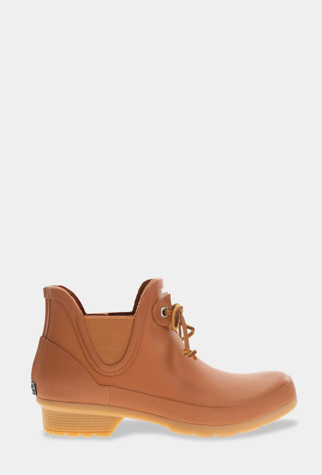Comfy Boots for All Weather Functional Outdoor TIE CHELSEA RAIN BOOT - COGNAC