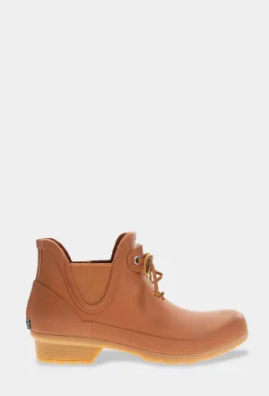 Comfy Boots for All Weather Functional Outdoor TIE CHELSEA RAIN BOOT - COGNAC