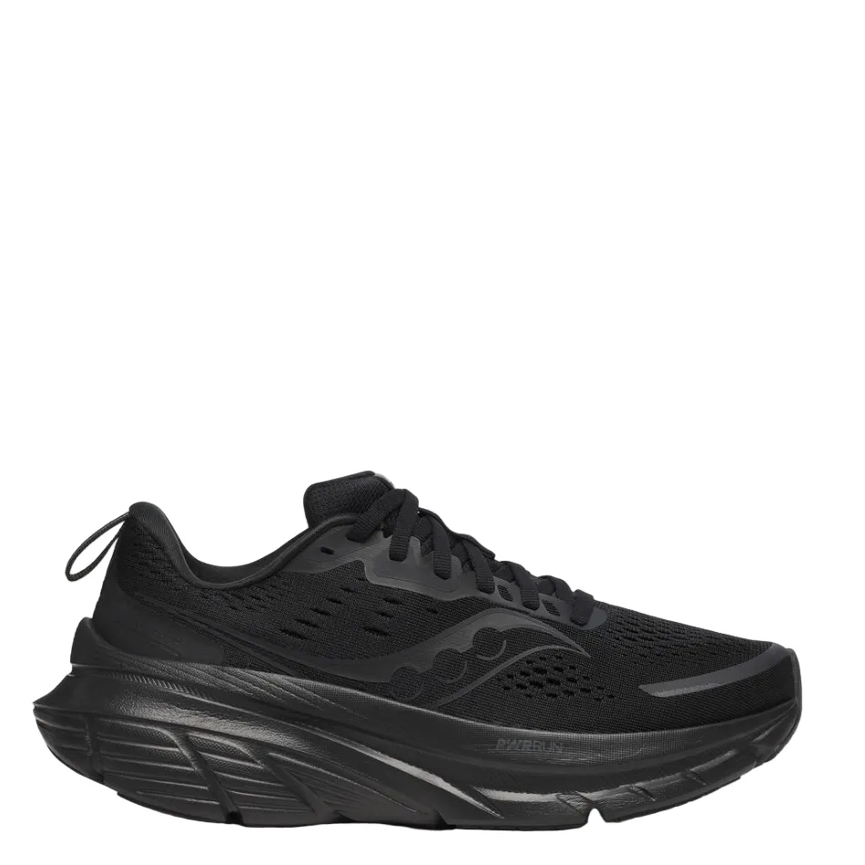 Saucony Women's Guide 18 Running Shoes in Triple Black - Online Exclusive responsive - sole - technology - reactivity shoes
