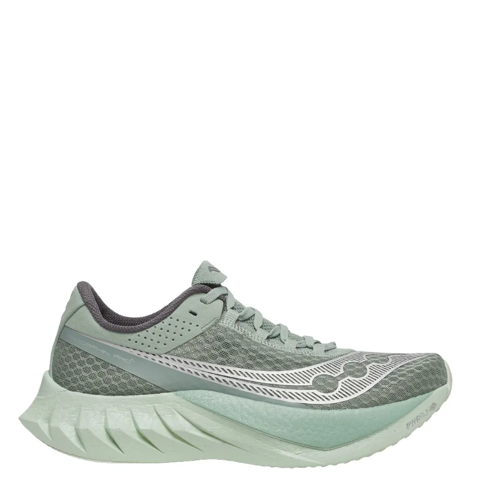 arch - contouring insoles Saucony Men's Endorphin Pro 4 Running Shoes in Iceberg/Carbon - Online Exclusive
