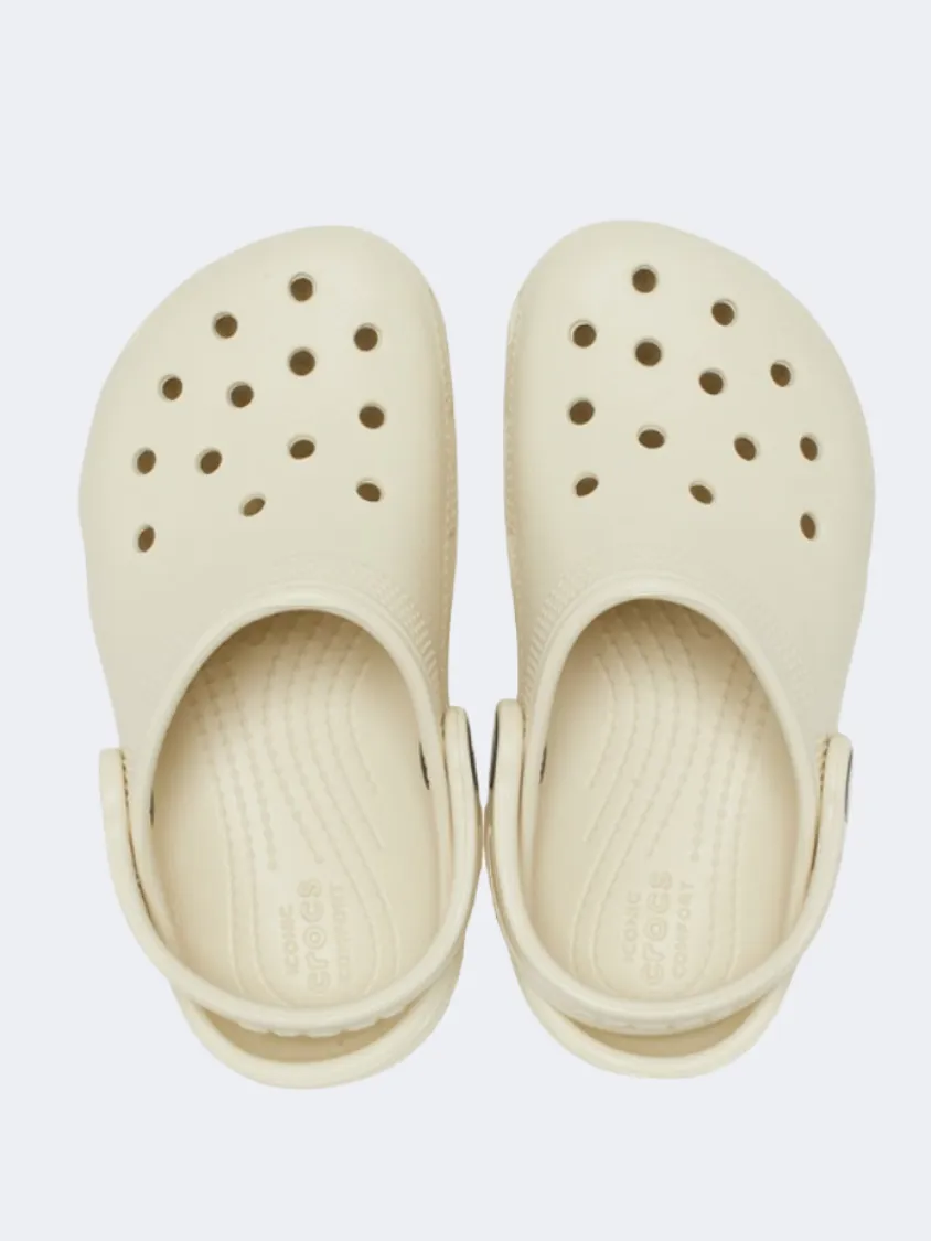 School Style Crocs Classic Clog Infant Unisex Lifestyle Slippers Bone