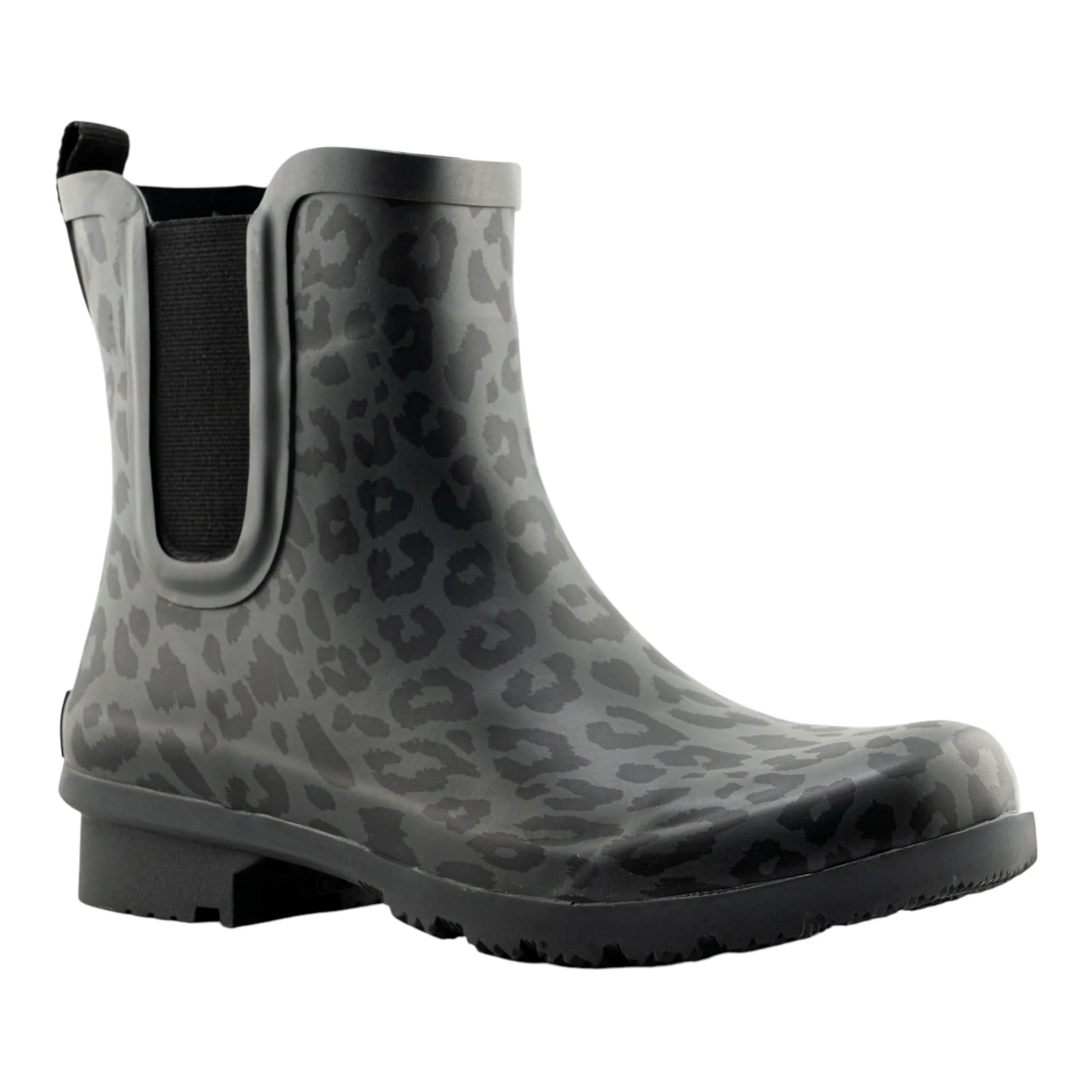 Layering Boots Winter Wardrobe Chelsea Matte Gray Leopard Women's Rain Boots