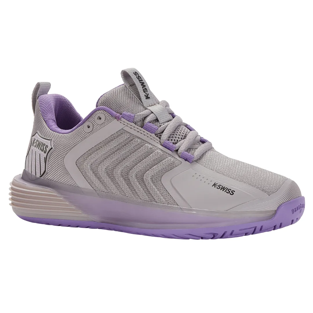 Foot Fit Comfort Step K Swiss Ultrashot 3 Women Tennis Shoes  - Rain/Purple/Moonless
