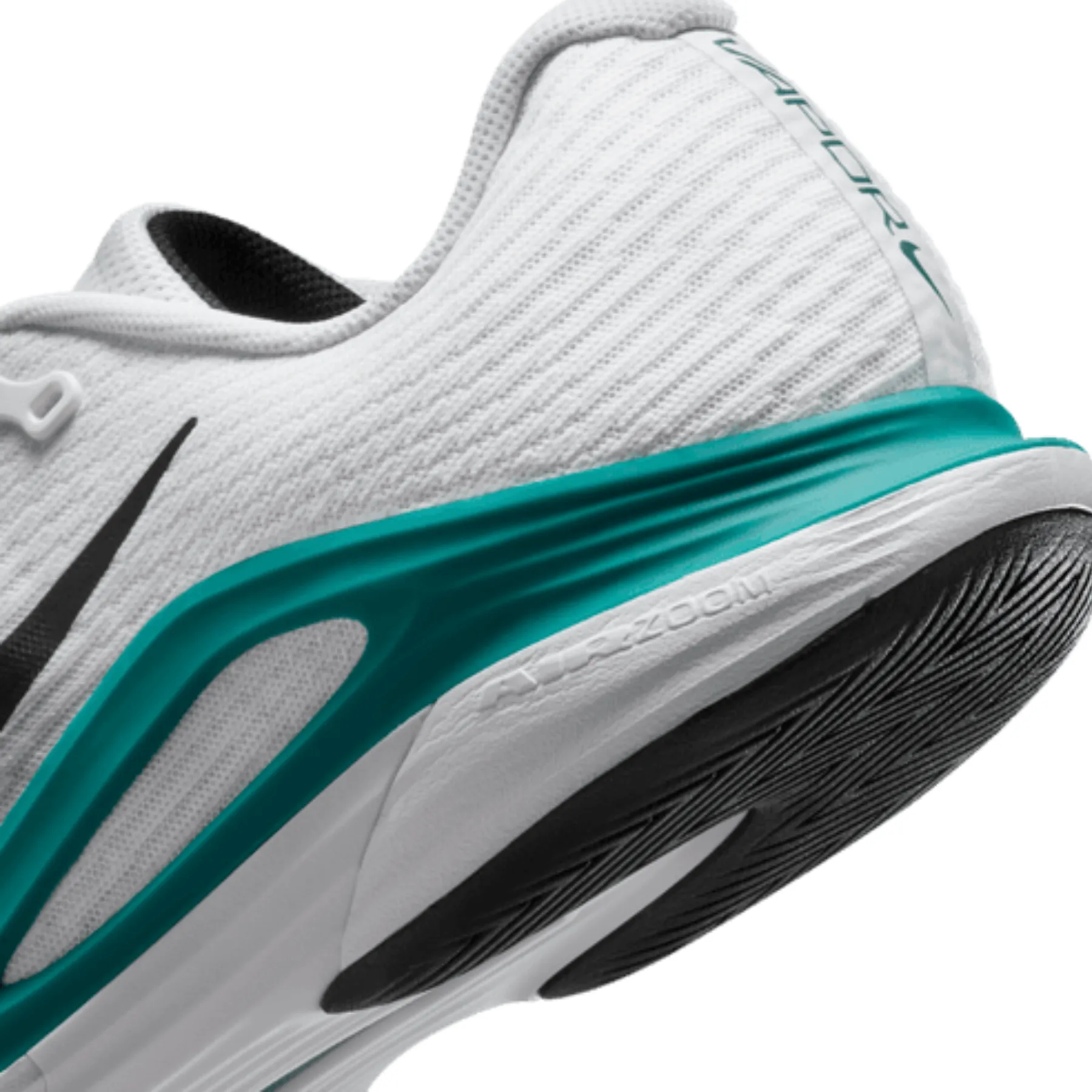 Nike Vapor 12 Mens Hard Court Tennis Shoes - White/Black Radiant Emerald Active Lifestyle
