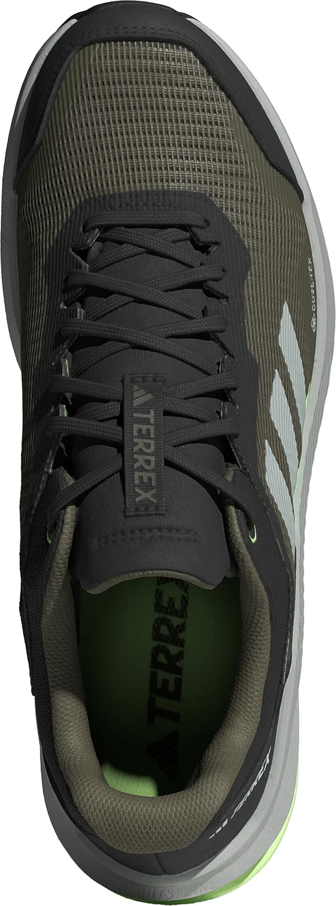 adidas Terrex Trail Rider GORE-TEX Mens Trail Running Shoes - Green Sweat Wicking Comfort arch