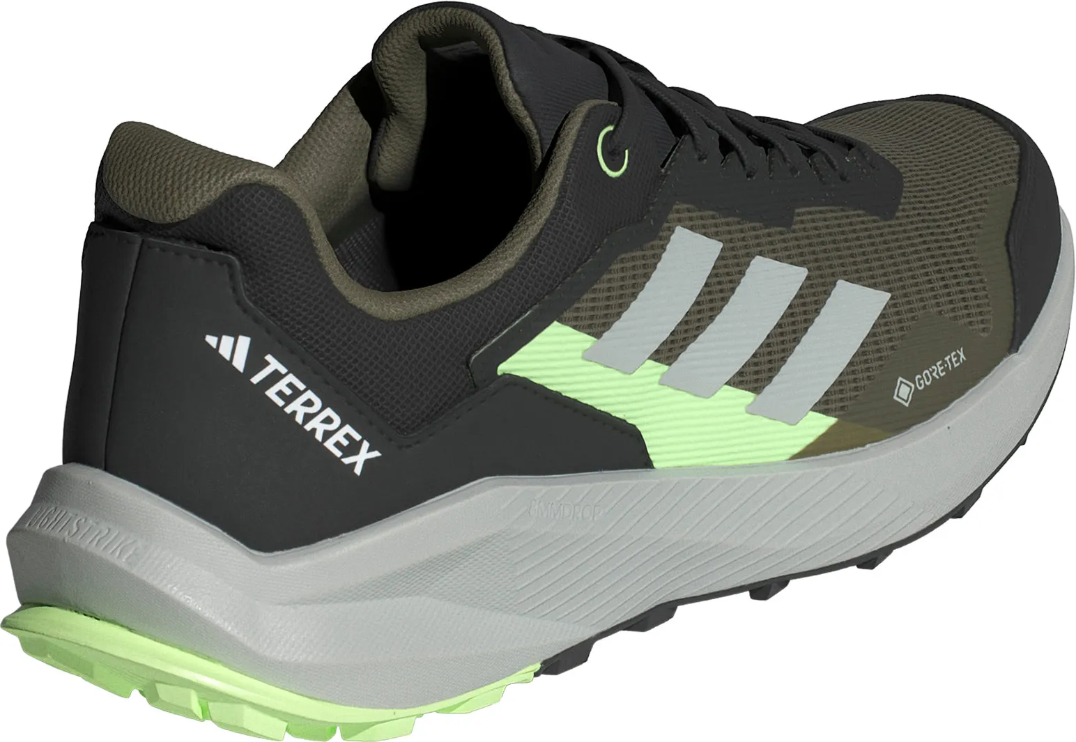 Airy Form Fit adidas Terrex Trail Rider GORE-TEX Mens Trail Running Shoes - Green