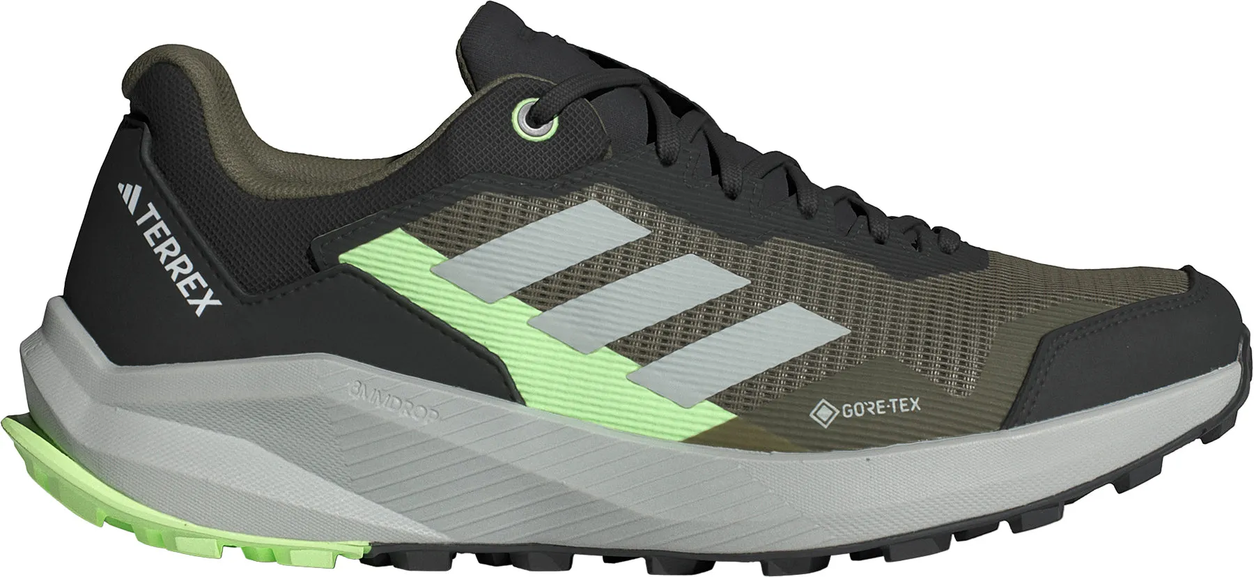 Training Zone Pace Training adidas Terrex Trail Rider GORE-TEX Mens Trail Running Shoes - Green