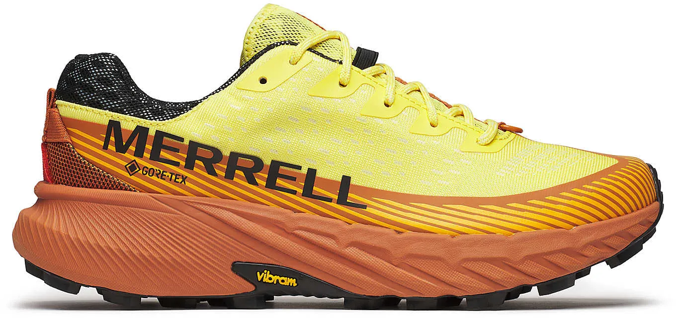 Shock Ease Tear Resistant Merrell Agility Peak 5 GORE-TEX Mens Trail Running Shoes - Yellow