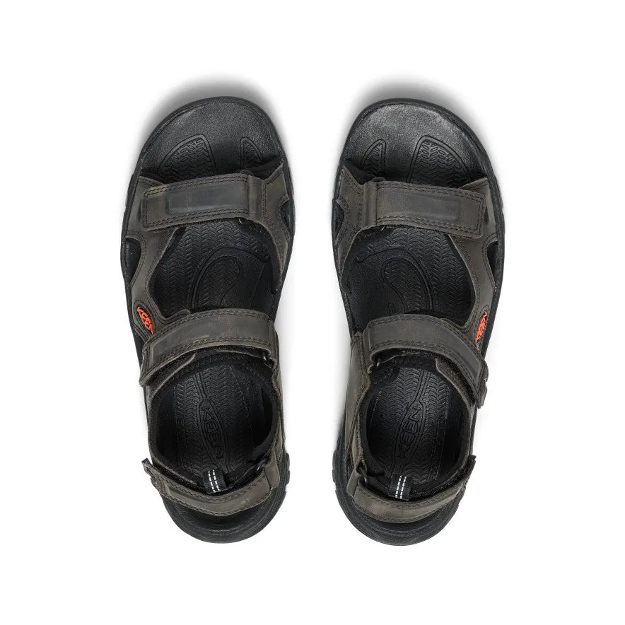 Men's Targhee III Open Toe Sandal  |  Grey/Black Midfoot lockdown maintains lateral control