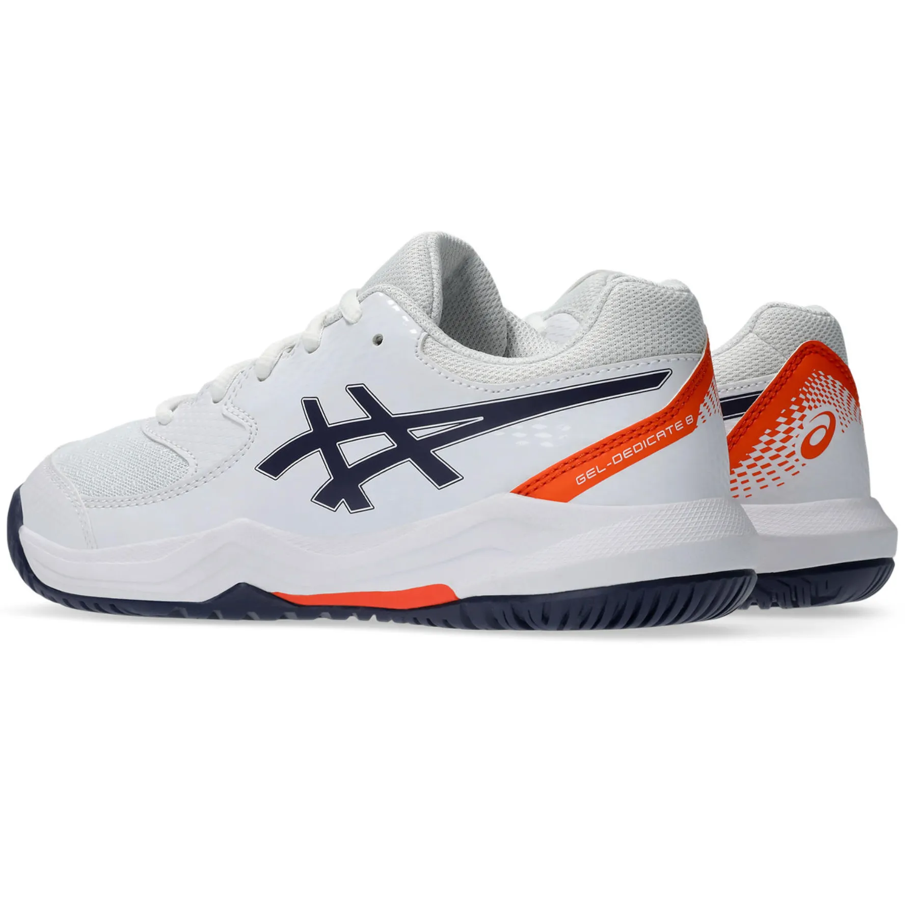 Asics Gel-Dedicate 8 GS Kids Tennis Shoes - White/Indigo Fog Sweat Free