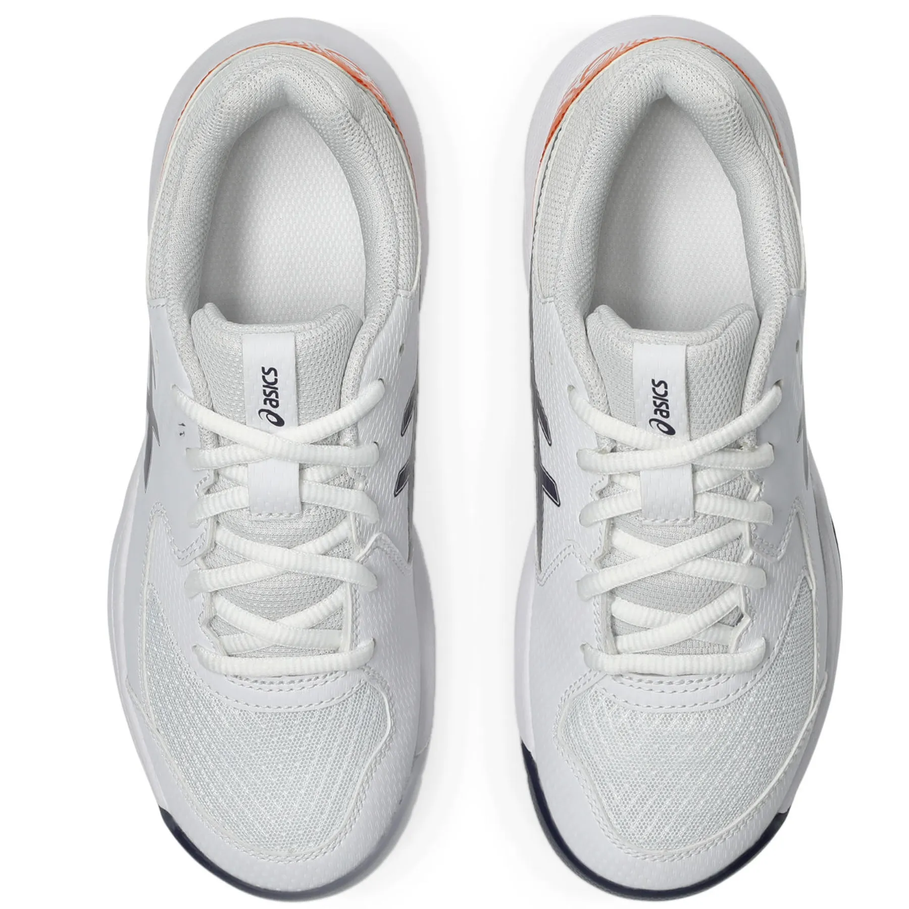 Shock Resistant Comfortable Asics Gel-Dedicate 8 GS Kids Tennis Shoes - White/Indigo Fog