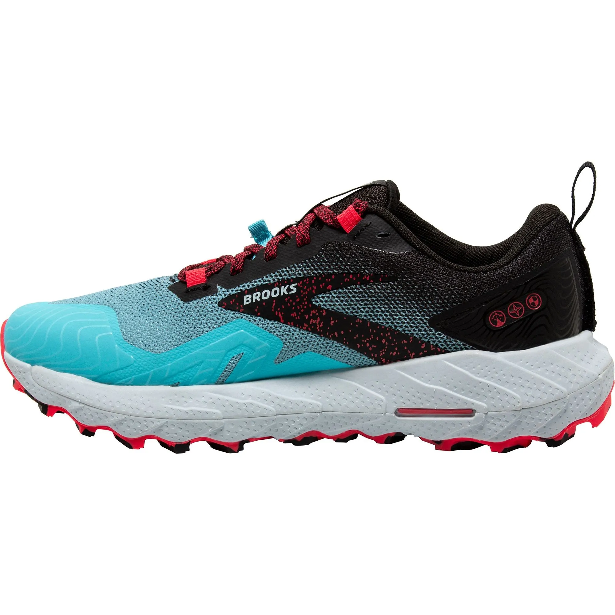 Even Pressure lace up closure Brooks Cascadia 17 Womens Trail Running Shoes - Blue