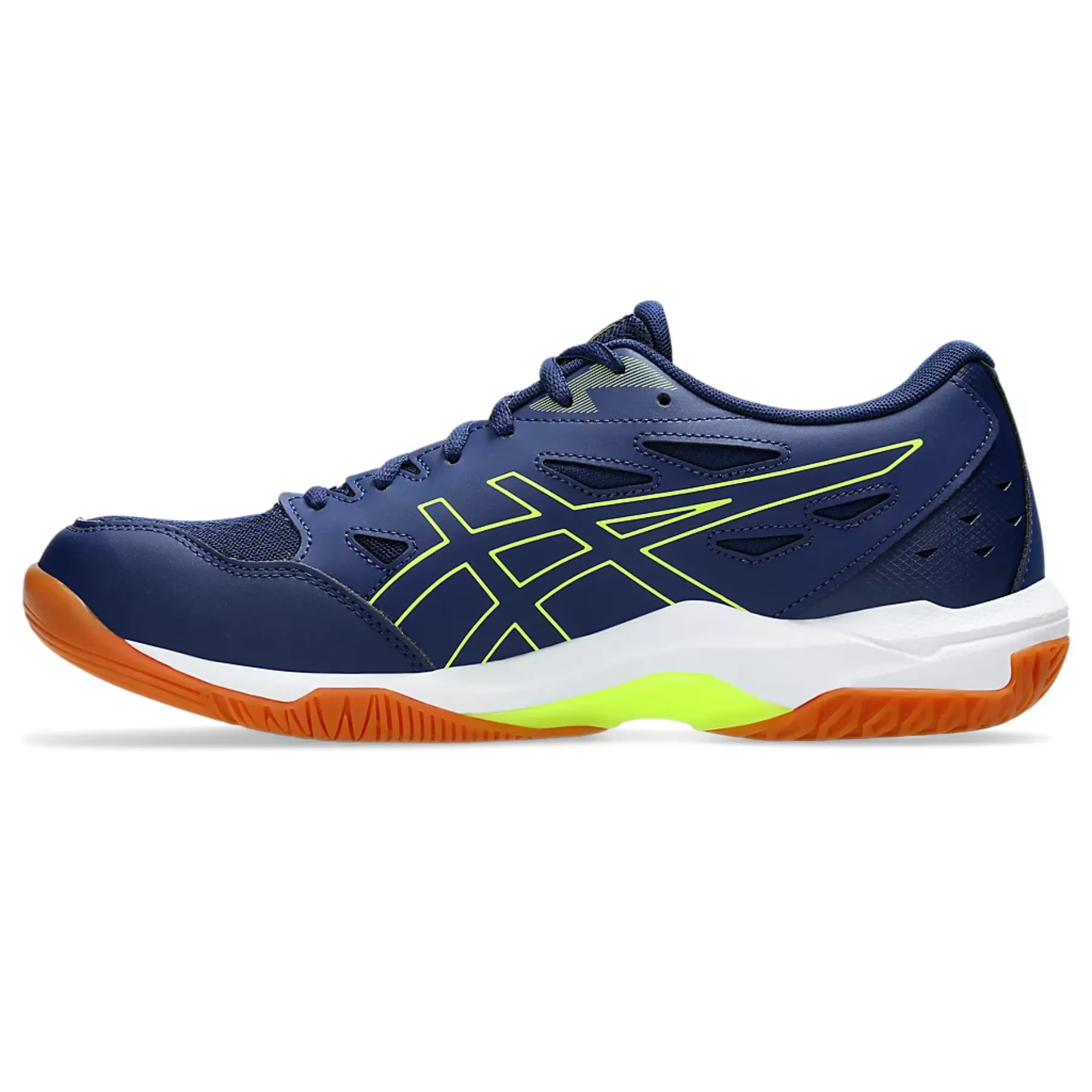 Anti Abrasion Cardio Training Asics Gel-Rocket 11 Men Multi Court Shoes - Blue Expanse/Safety Yellow