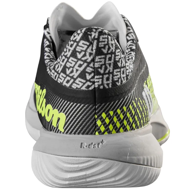 Wilson Kaos Swift 1.5 Mens Tennis Shoes - Pearl Blue / Black / Safety Yellow Compact Fit Workout Support