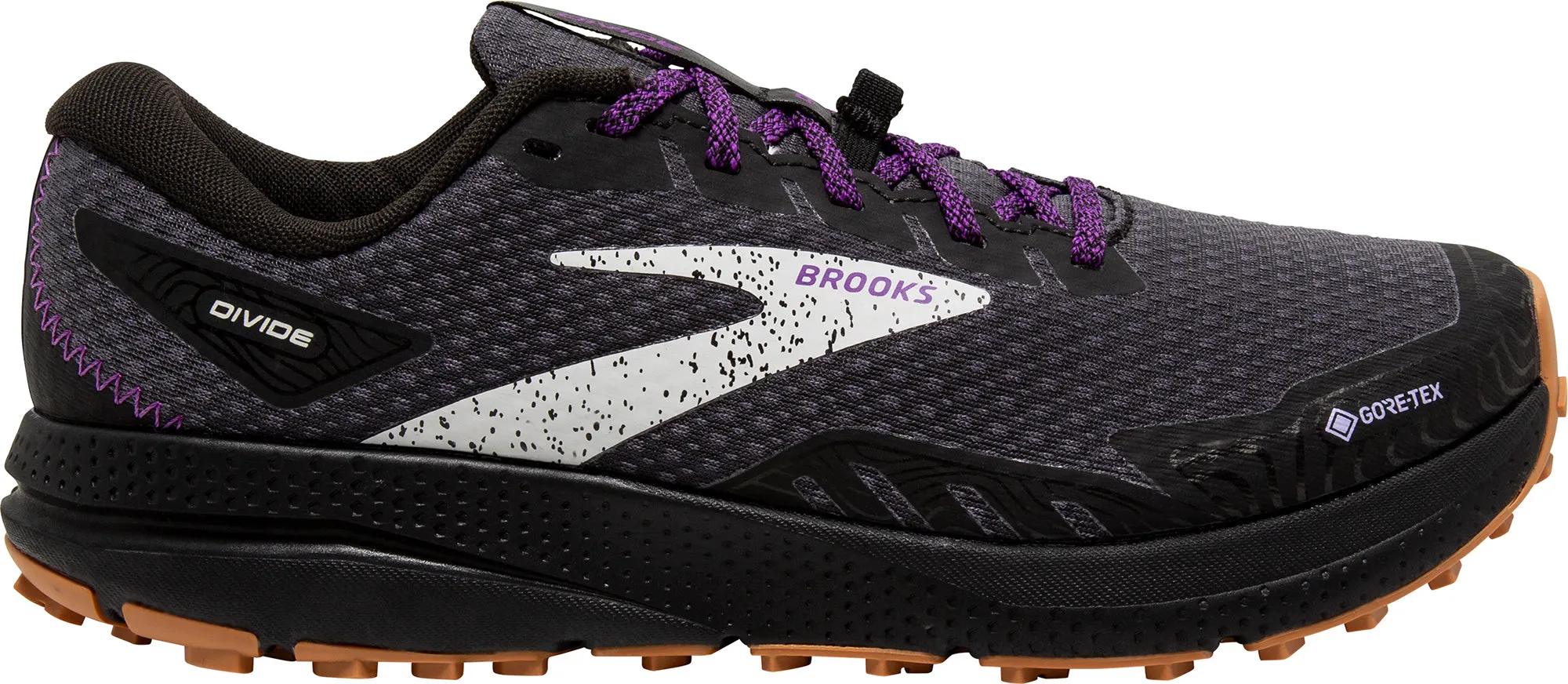 Brooks Divide 4 GORE-TEX Womens Trail Running Shoes - Black Cushioned Insole
