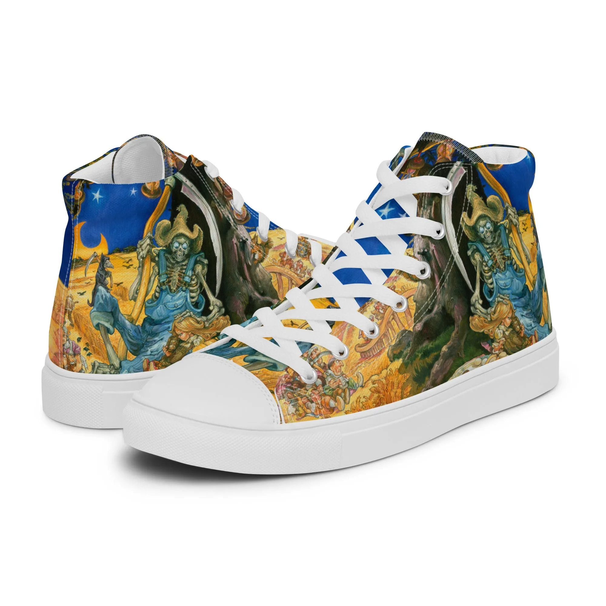 Reaper Man Women??s high top canvas shoes - Free shipping! *US SIZES SHOWN! USE CHART! Multi Use