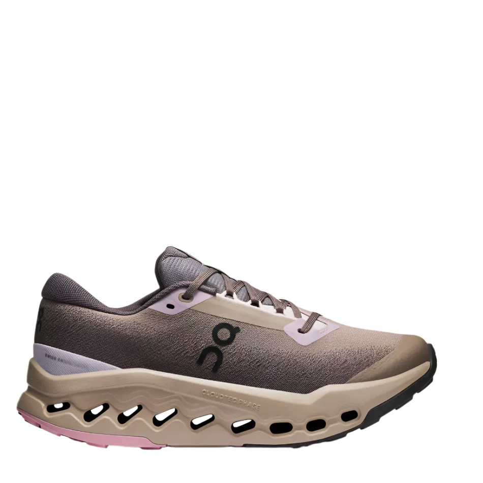 On Women's Cloudsurfer Trail 2 Waterproof Running Shoes in Cinder/Desert AW25 eco - brand shoes