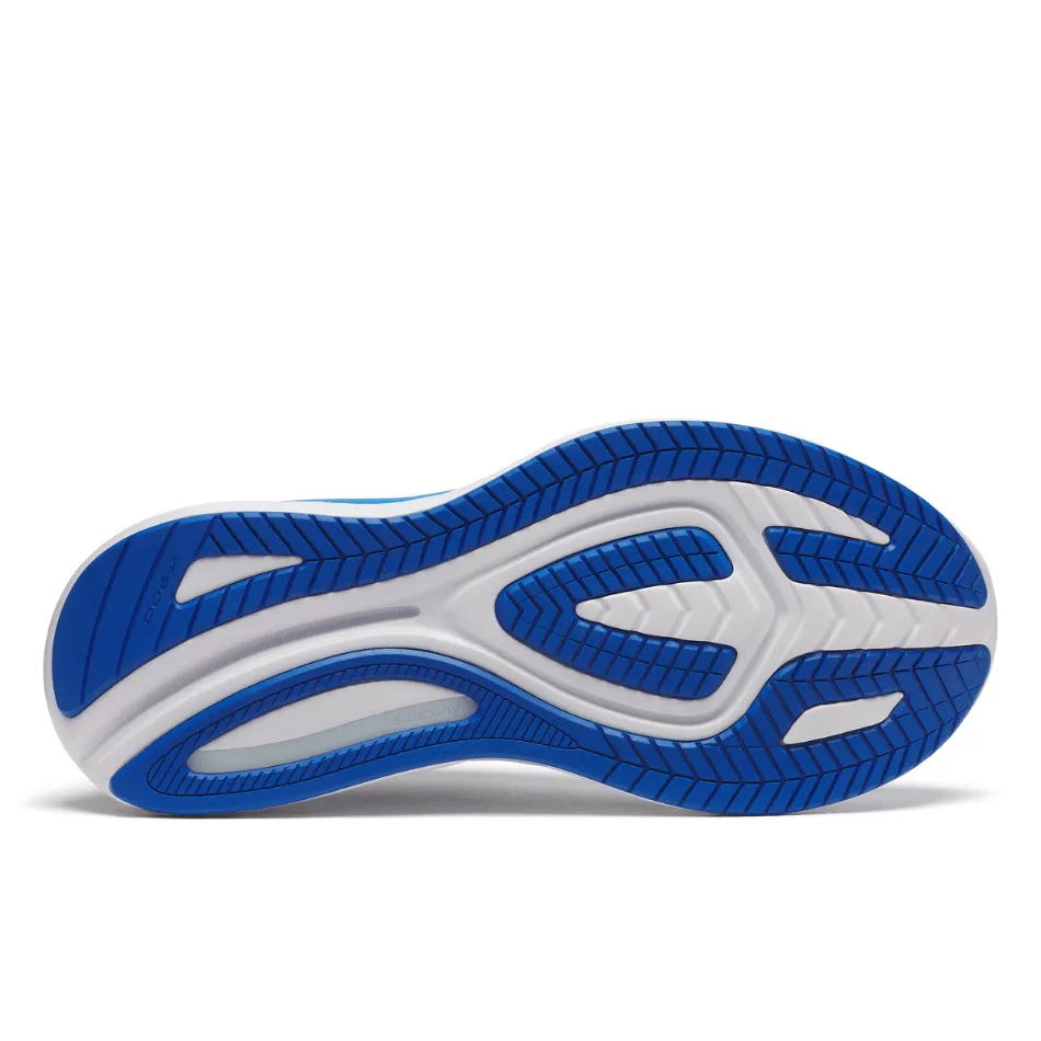 running in a sidewalk area shoes Saucony Men's Omni 22 Running Shoes in Cloud/Sky Diver SS25
