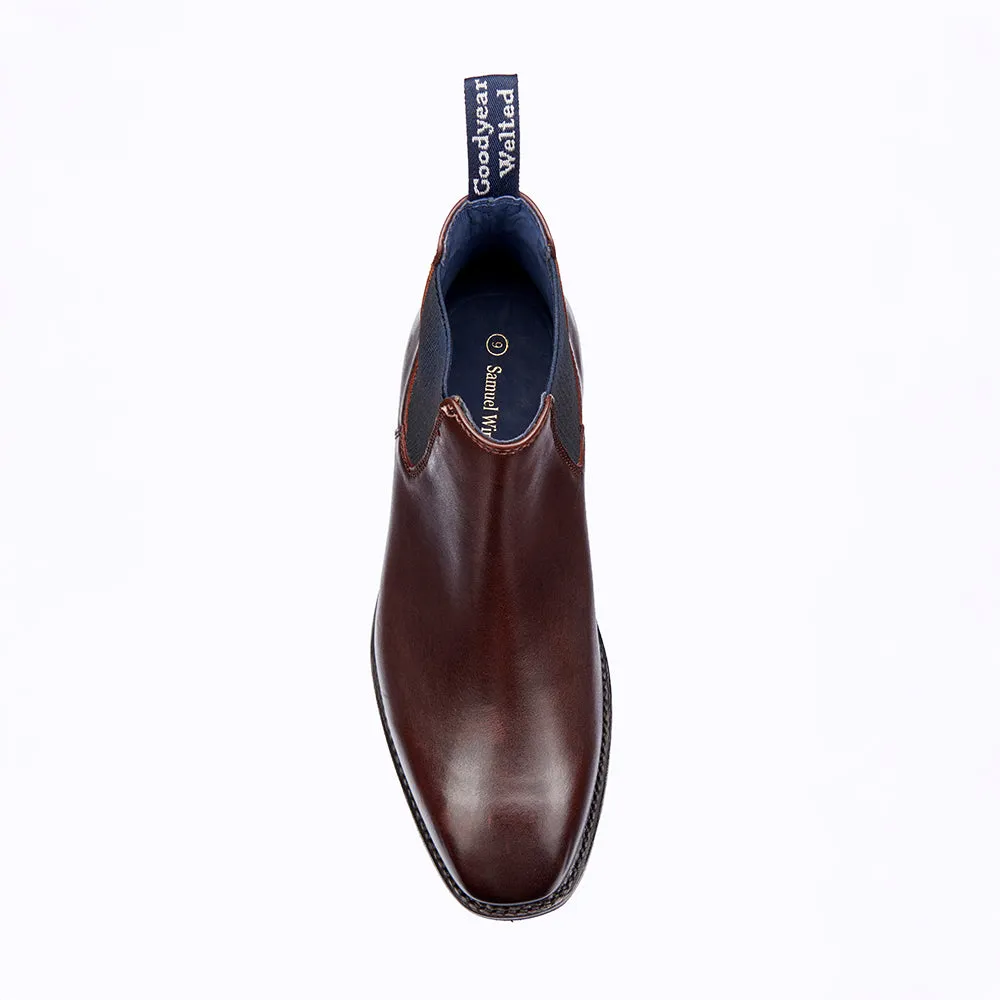Vanguard Chelsea Boot - Dark Brown Cushioned Insole Festive Wear