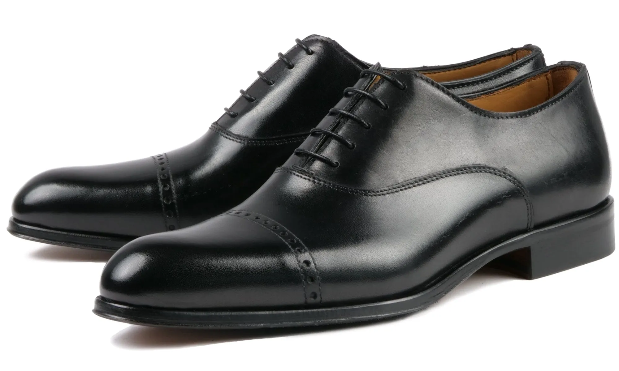 Harrow Cap Toe Oxford Black Lasting Durability